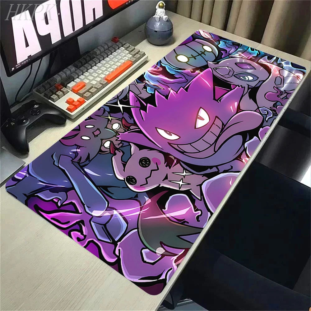 Alfombrilla Gaming Pokémon Gengar XXL - 80x30cm Profesional con Bordes Reforzados