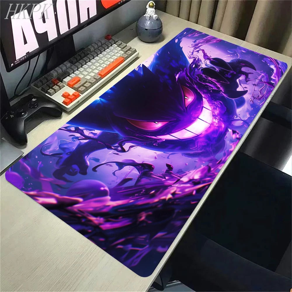 Alfombrilla Gaming Pokémon Gengar XXL - 80x30cm Profesional con Bordes Reforzados