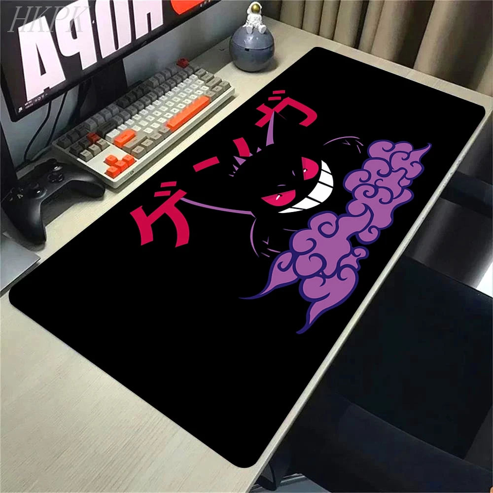 Alfombrilla Gaming Pokémon Gengar XXL - 80x30cm Profesional con Bordes Reforzados