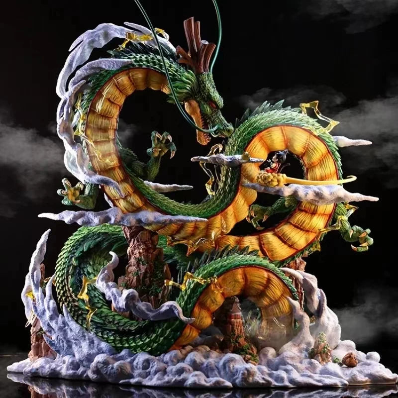 Figura Dragon Ball Shenron con Goku 24cm - Estatua Coleccionable PVC
